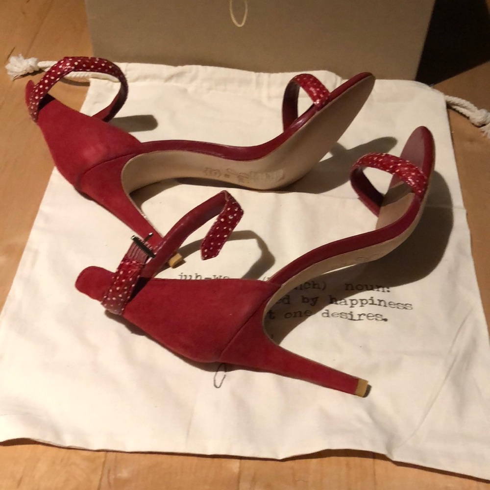 Joie red dotted sandals. 3” size 10. New - Picture 5 of 8